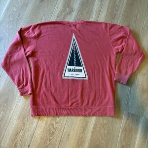 90s Harbours Surfboards Seal Beach CA Graphic Crewneck Sweatshirt Men's 2XL